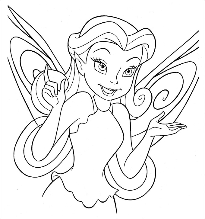 680x725 Tinkerbell Coloring Pages