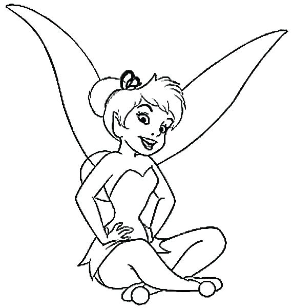 570x600 Tinkerbell Printable Coloring Pages Disney Fairies Printable
