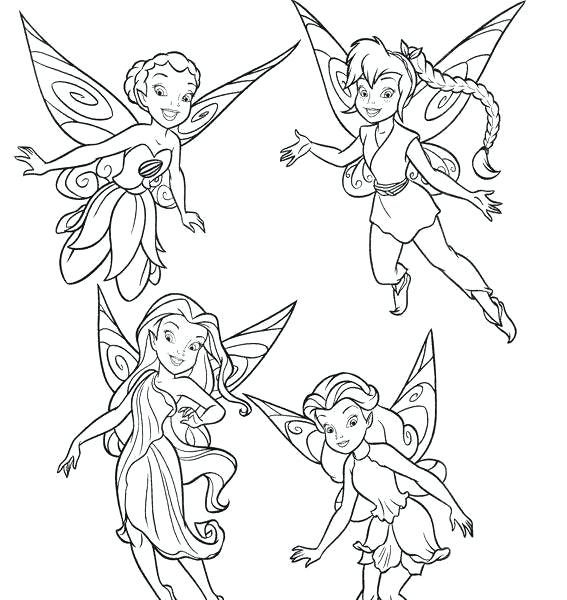 567x600 Tinkerbell And Friends Coloring Pages Tinkerbell And Friends
