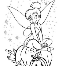 216x216 Tinkerbell Halloween Coloring Pages