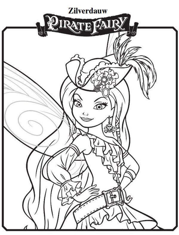 600x788 Zilverdauw New Tinkerbell Pirate Fairy Coloring Pages