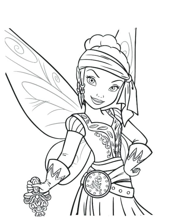 550x722 Disney Tinkerbell Fairies Coloring Pages Printable The Pirate