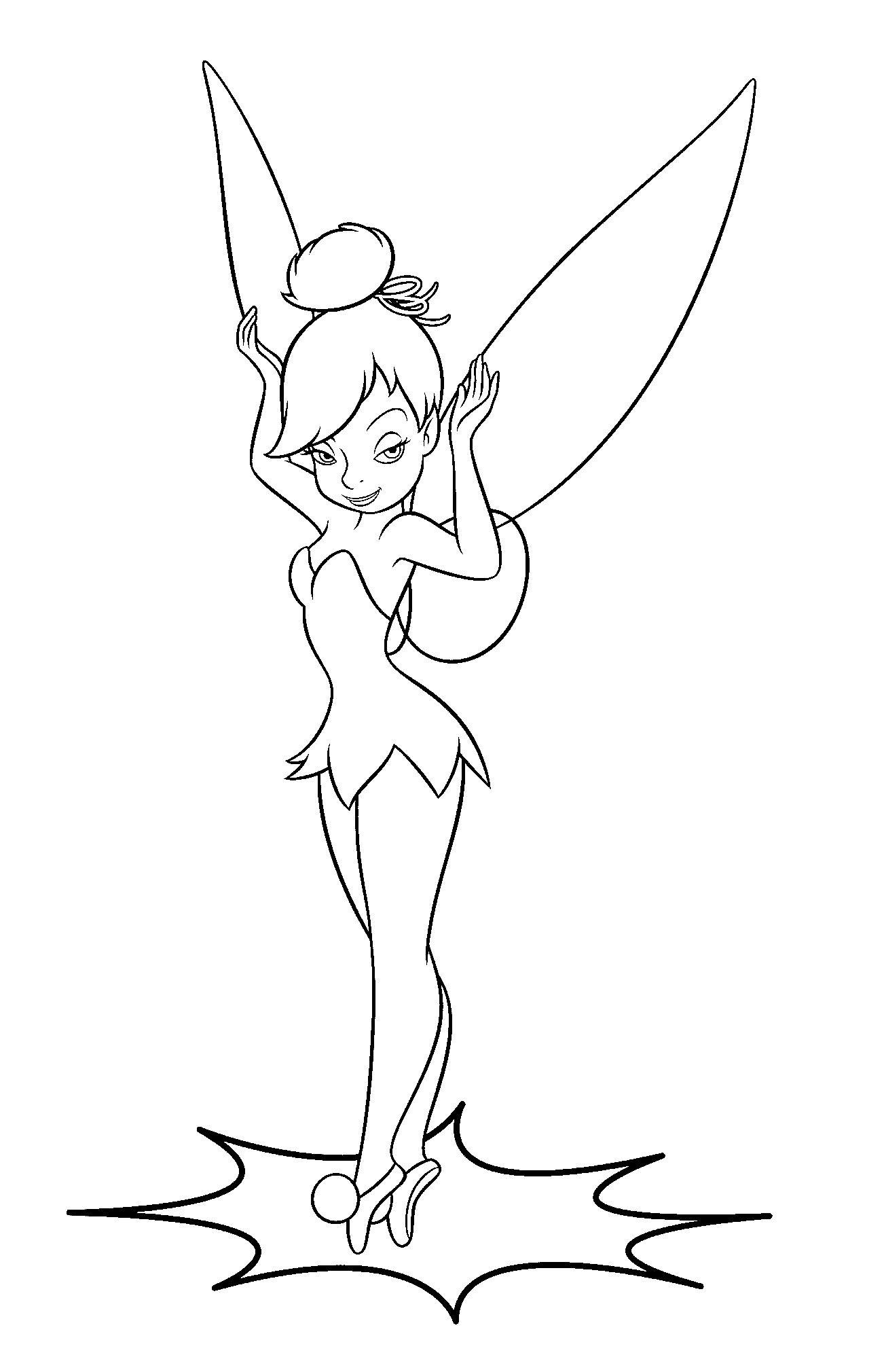 1302x2020 Awesome Coloring Pages Tinkerbell