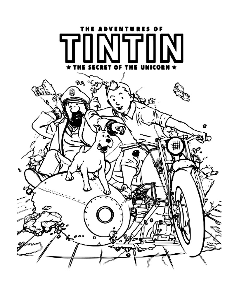 818x982 Tintin To Print For Free