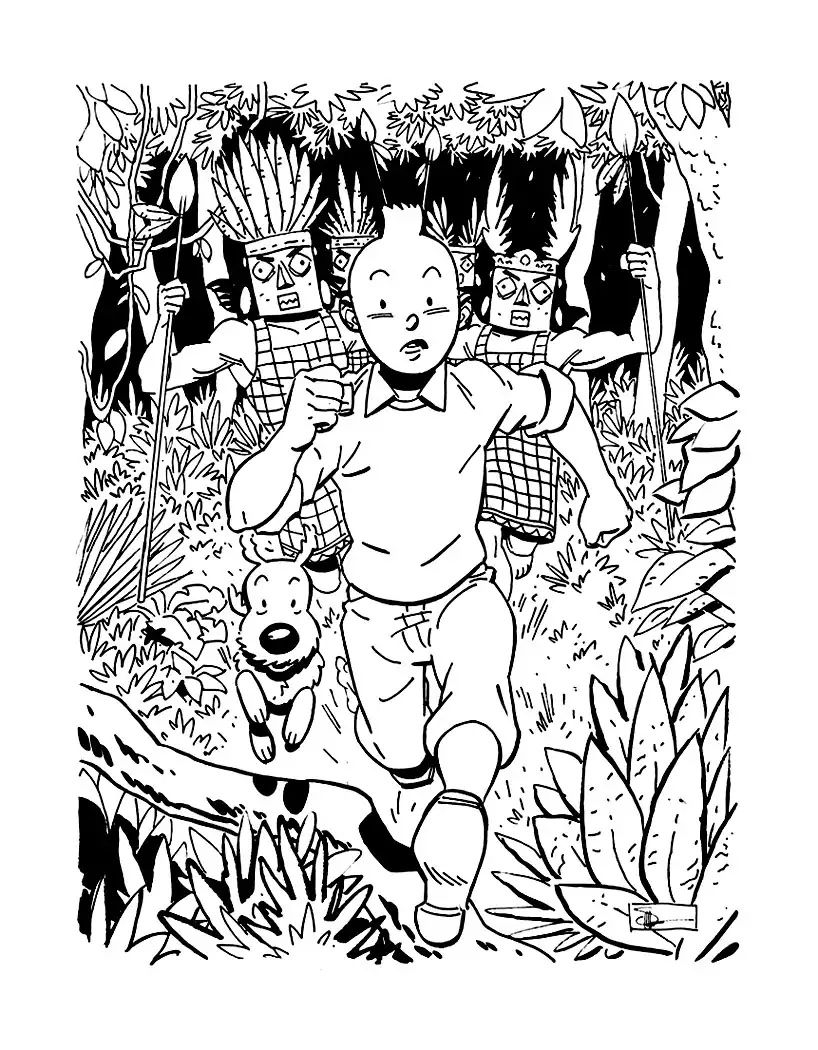 818x1050 Awesome The Adventures Of Tintin Coloring Pages Collection