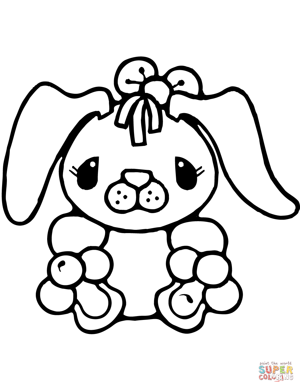 1005x1300 Tiny Bunny Rabbit Coloring Page Pages