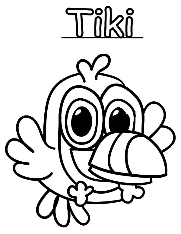 600x776 Moshi Monster Tiki Coloring Pages Color Luna