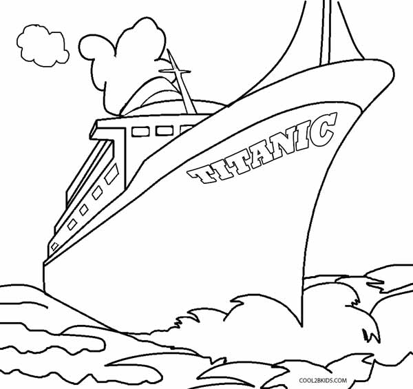 600x565 Printable Titanic Coloring Pages For Kids