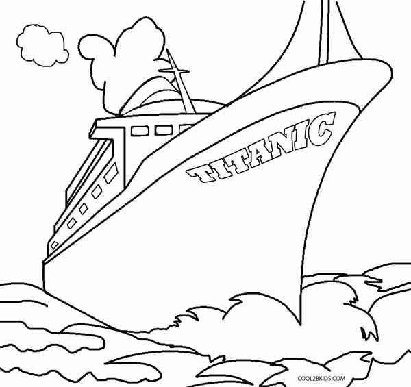 600x565 Printable Titanic Coloring Pages For Kids