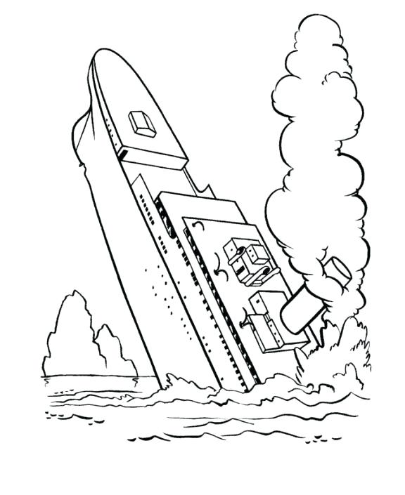 576x705 Titanic Coloring Pages