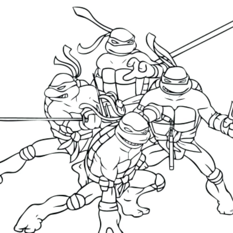 816x816 Tmnt Coloring Pages Coloring Book Teenage Mutant Ninja Turtles
