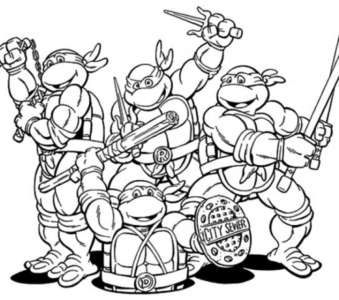 678x600 Cool And Opulent Tmnt Coloring Pages Printable Teenage Mutant