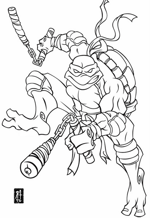 526x762 New Tmnt Coloring Pages