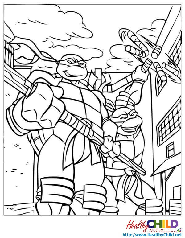 600x772 Tmnt Coloring Pages