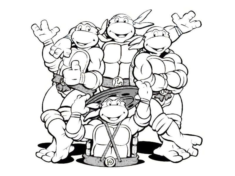 800x600 Ninja Turtles Printable Coloring Pages Teenage Mutant Ninja