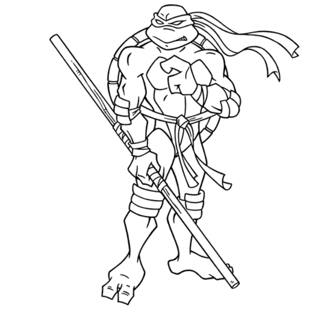 633x627 Ninja Turtle Michelangelo Coloring Pages