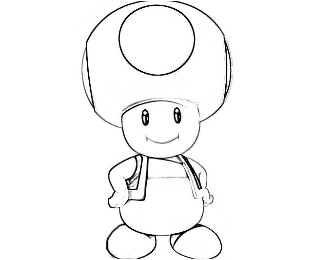 640x533 Mario Toad Coloring Pages