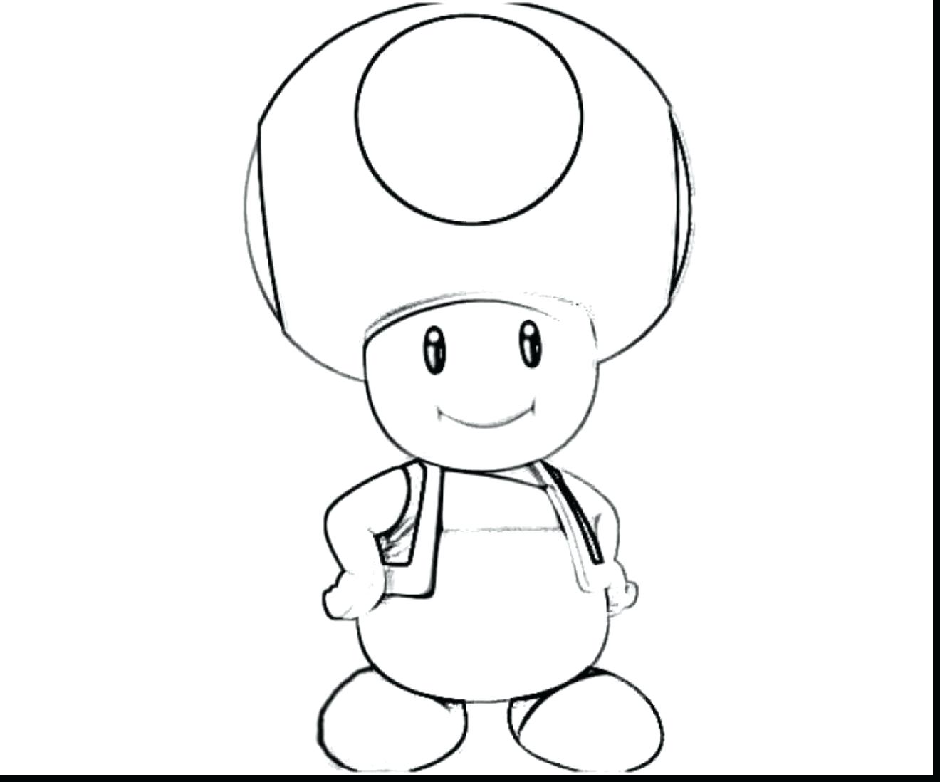 1320x1098 Super Mario Bros Toad Coloring Page Free Printable Pages