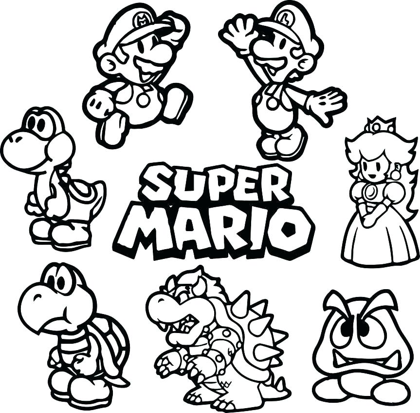 863x847 Mario Luigi Coloring Pages Toad Coloring Pages Gallery