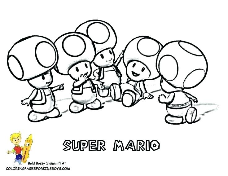 736x568 Super Mario Coloring Page