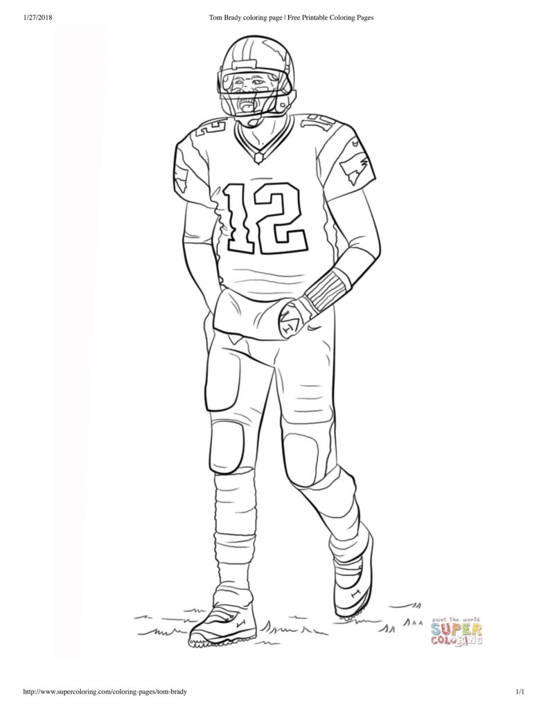 Tom Brady Coloring Pages at GetDrawings | Free download