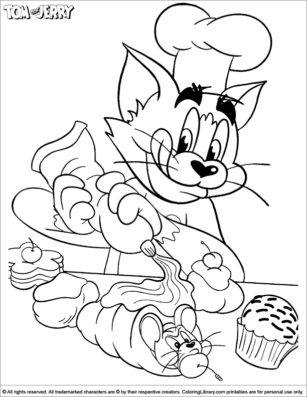 612x792 Tom And Jerry Coloring Picture