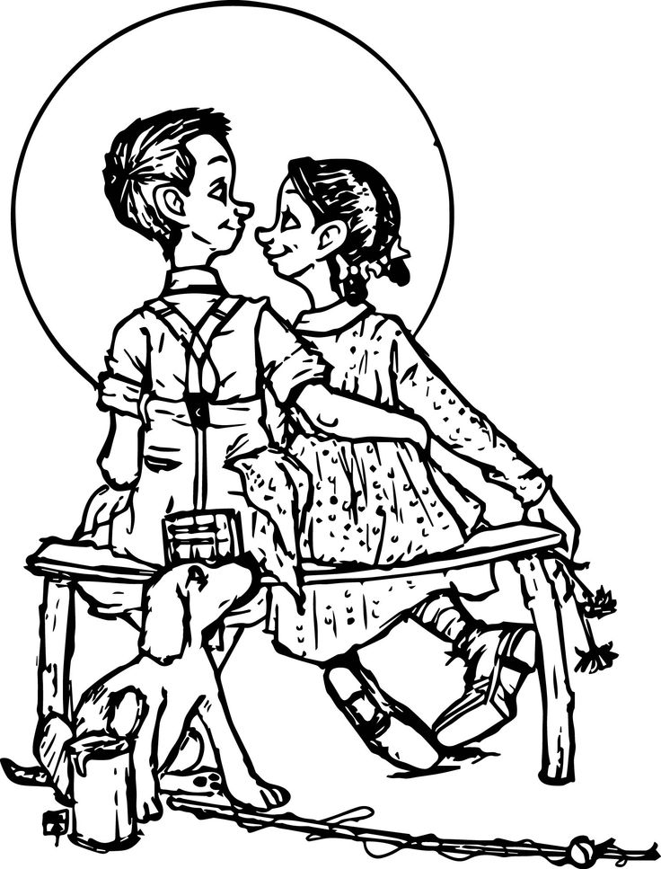 736x967 Norman Rockwell Coloring Pages