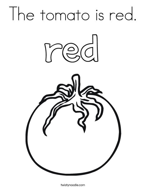 468x605 The Tomato Is Red Coloring Page