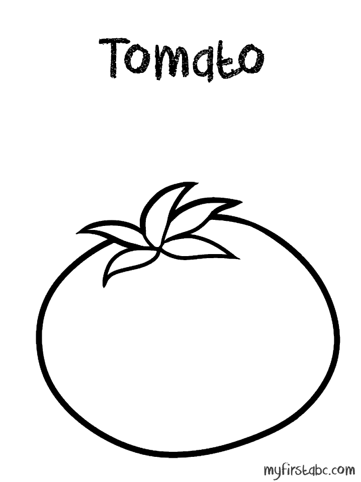 718x958 Tomato Coloring Page