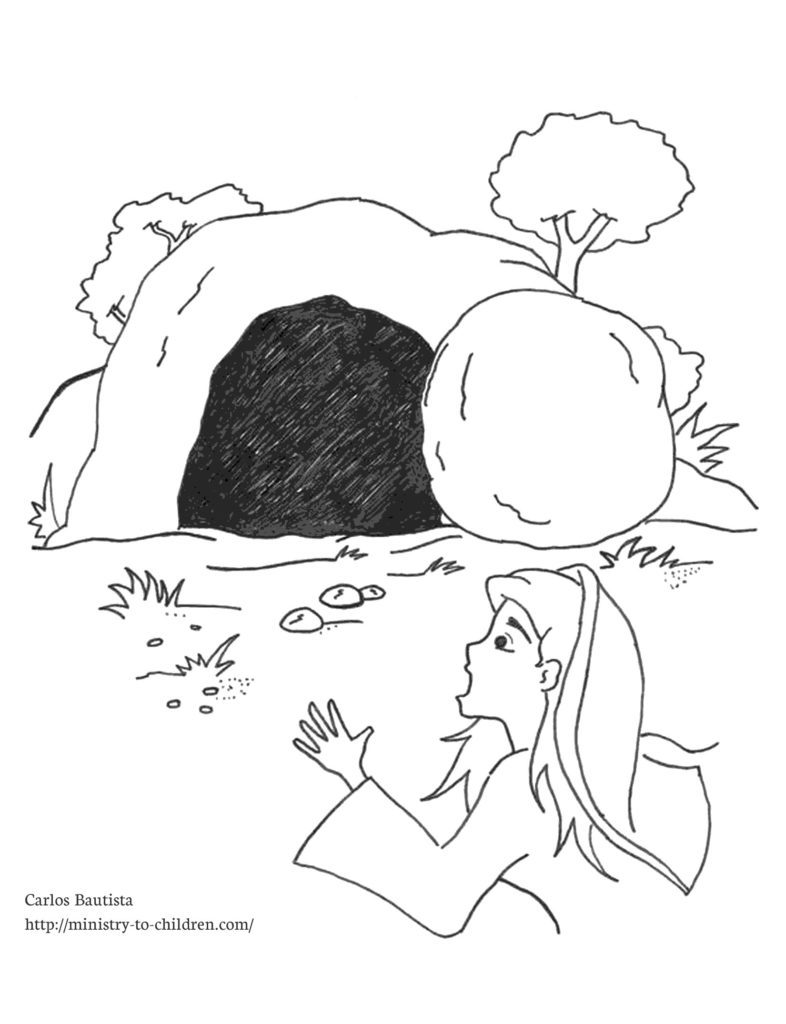 786x1024 Empty Tomb Coloring Page