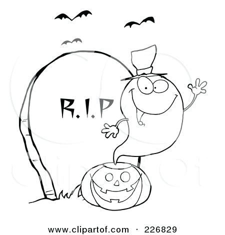 450x470 Tombstone Coloring Page