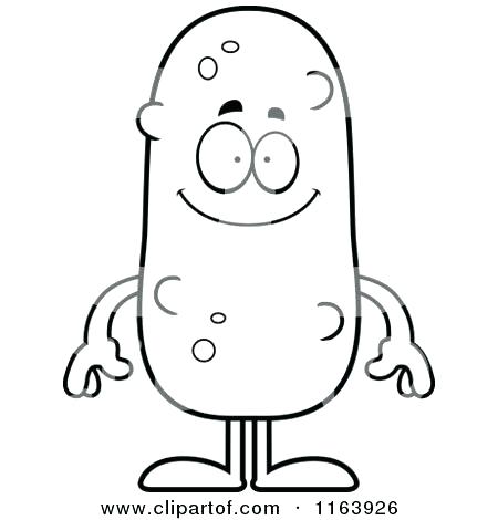 450x470 Pickle Coloring Page Pickle Coloring Page Cartoon Of A Happy