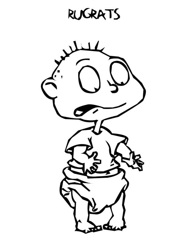 600x777 Tommy Pickles Is Surprised In Rugrats Coloring Page Color Luna