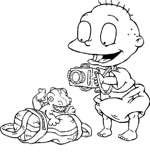 600x611 Tommy Take A Picture Of His Dinosaurus Doll In Rugrats Coloring