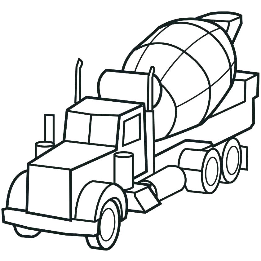 842x842 Truck Coloring Pages Free Coloring Page Truck Wheeler Coloring