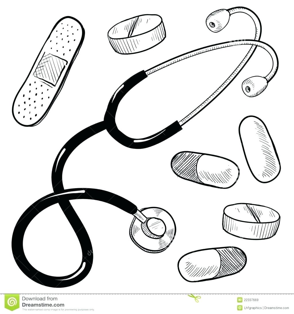 1024x1095 Doctor Tools Coloring Page Panda Free Images In Pages Inside