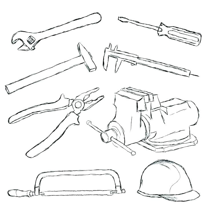 728x728 Tools Coloring Page Coloring Pages Of Tools Doctor Tools Coloring