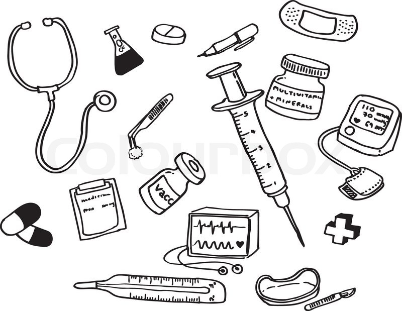 800x619 Doctor Coloring Pages For Preschool Doctor Tools Coloring Pages