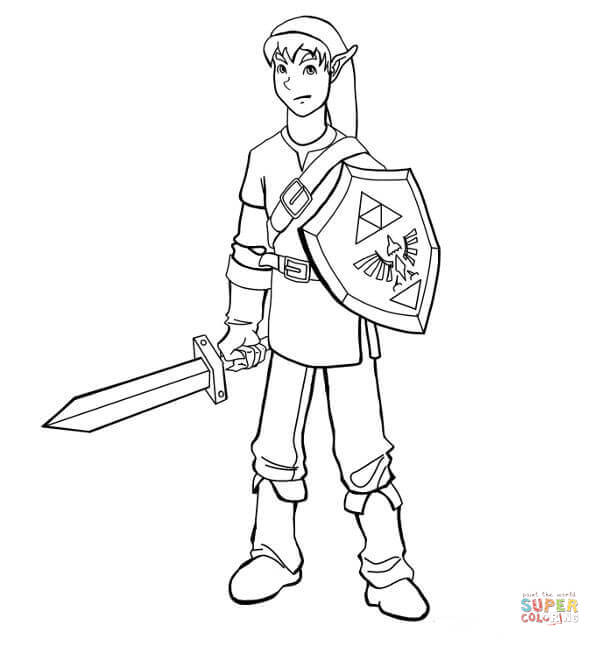600x646 Link Coloring Pages Link Coloring Page Free Printable Coloring
