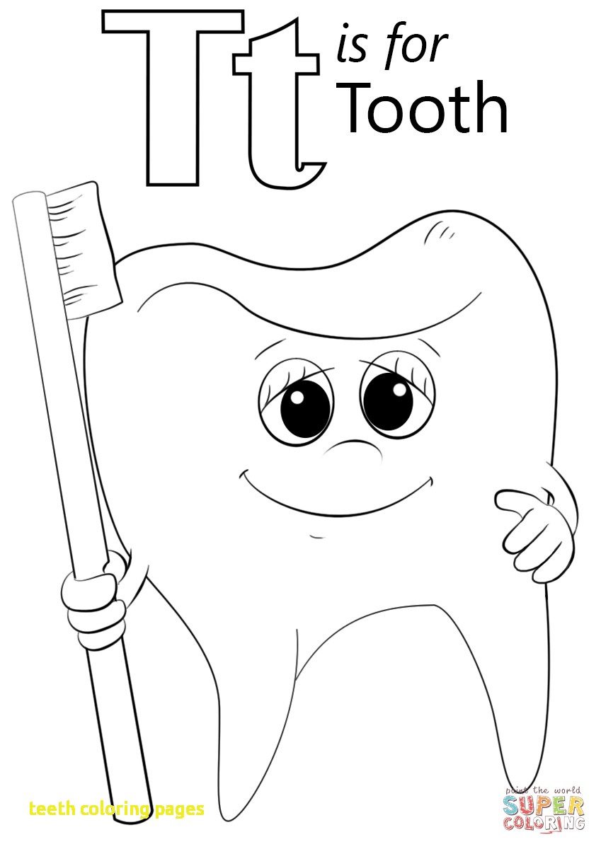 849x1200 Tooth Coloring Pages Printable