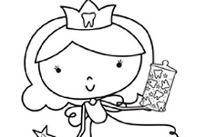 300x199 Tooth Fairy Coloring Page Pinteres