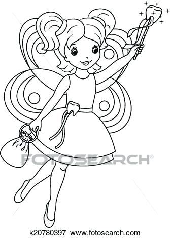 337x470 Tooth Fairy Coloring Page Clip Art Tooth Fairy Coloring Page