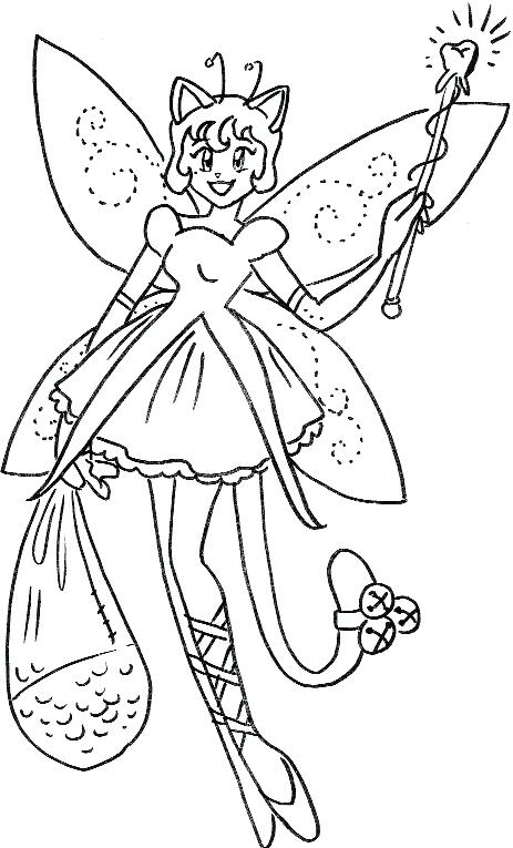 463x765 Tooth Fairy Coloring Page Tooth Fairy Coloring Pages Kitty
