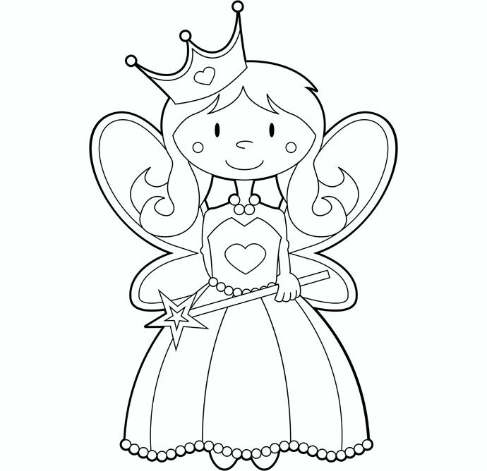 690x668 Tooth Fairy Coloring Page