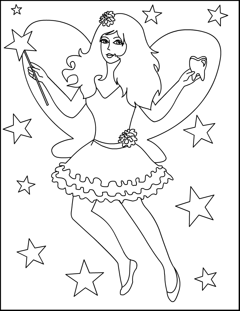 816x1056 Tooth Fairy Coloring Pages For Kids