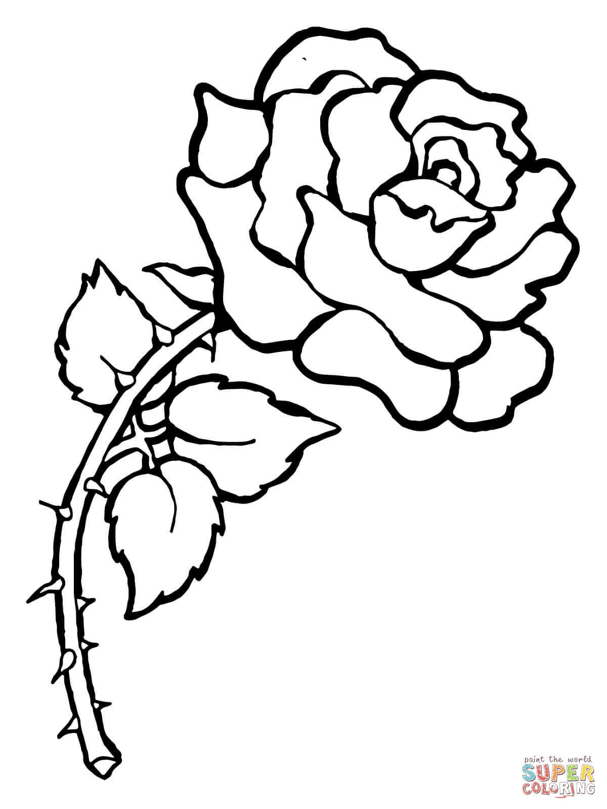 1200x1600 Top Coloring Page A Rose Design Printable Free Books
