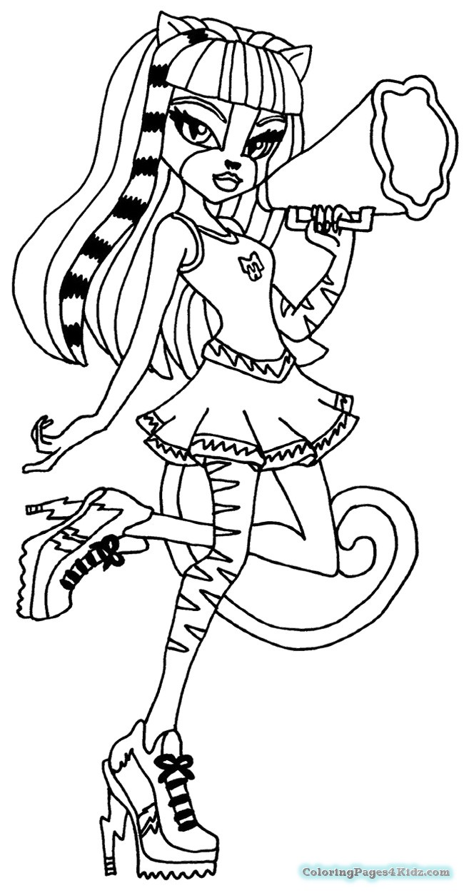 650x1251 Monster High Toralei Stripe Coloring Pages Coloring Pages For Kids