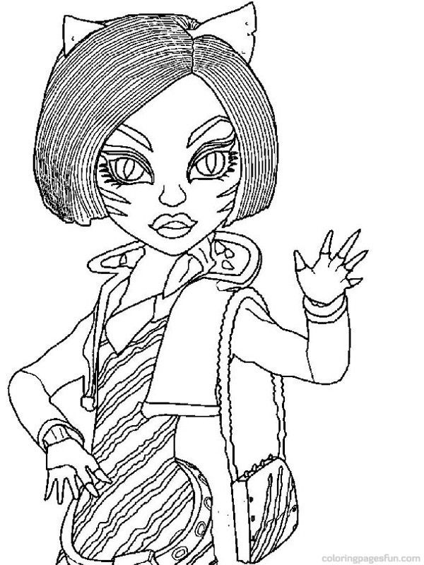 600x800 Monster High Toralei Stripe Coloring Pages Quotes