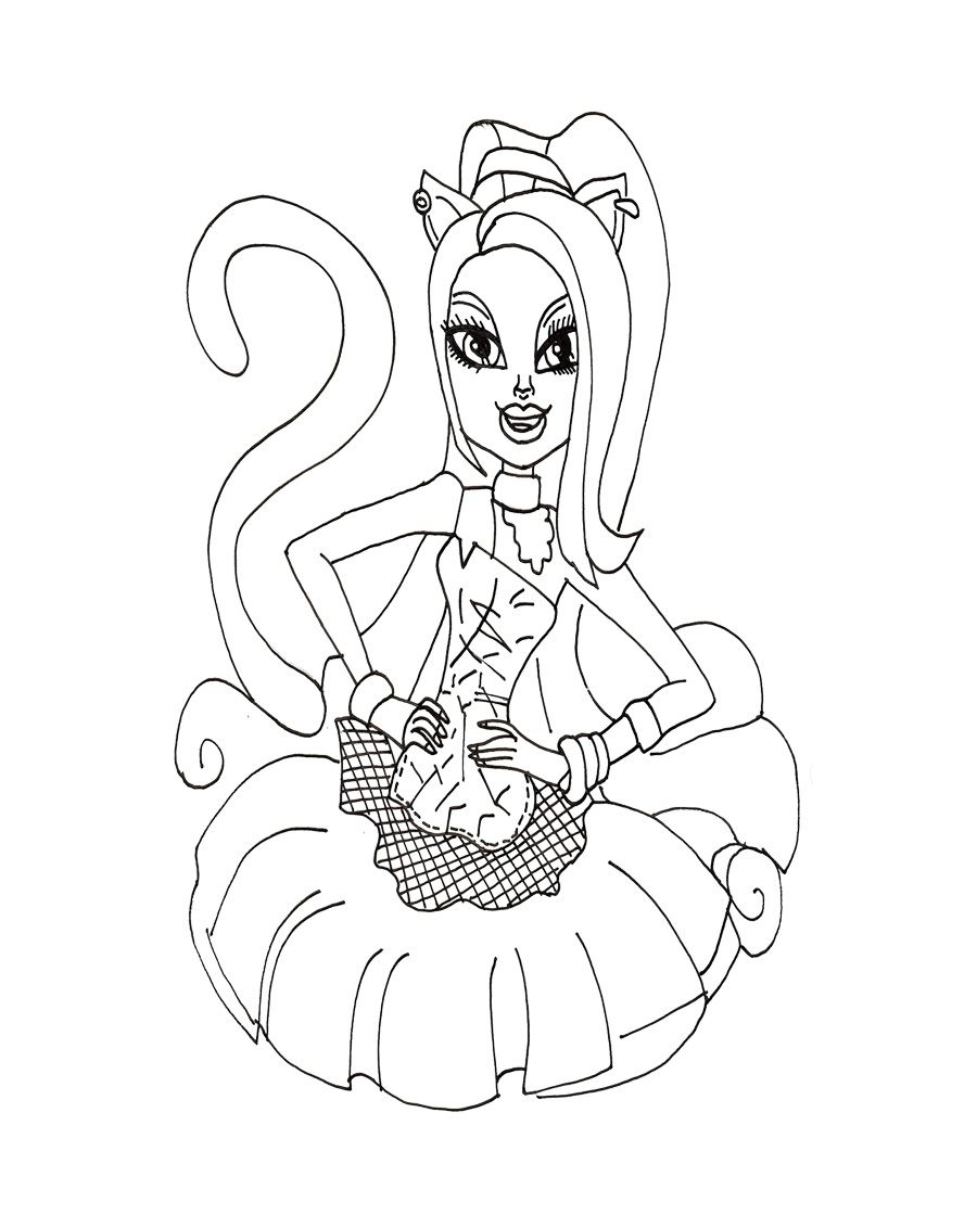 900x1120 Style Toralei Stripe Coloring Page Monster High Coloring Page