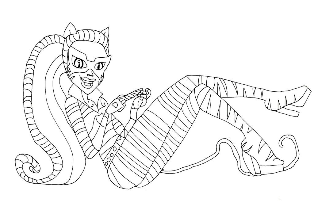 1024x724 Toralei Stripe Happy Fun Coloring Page Monster High Coloring